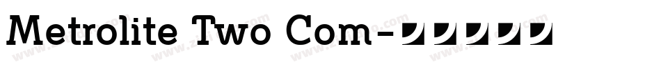 Metrolite Two Com字体转换